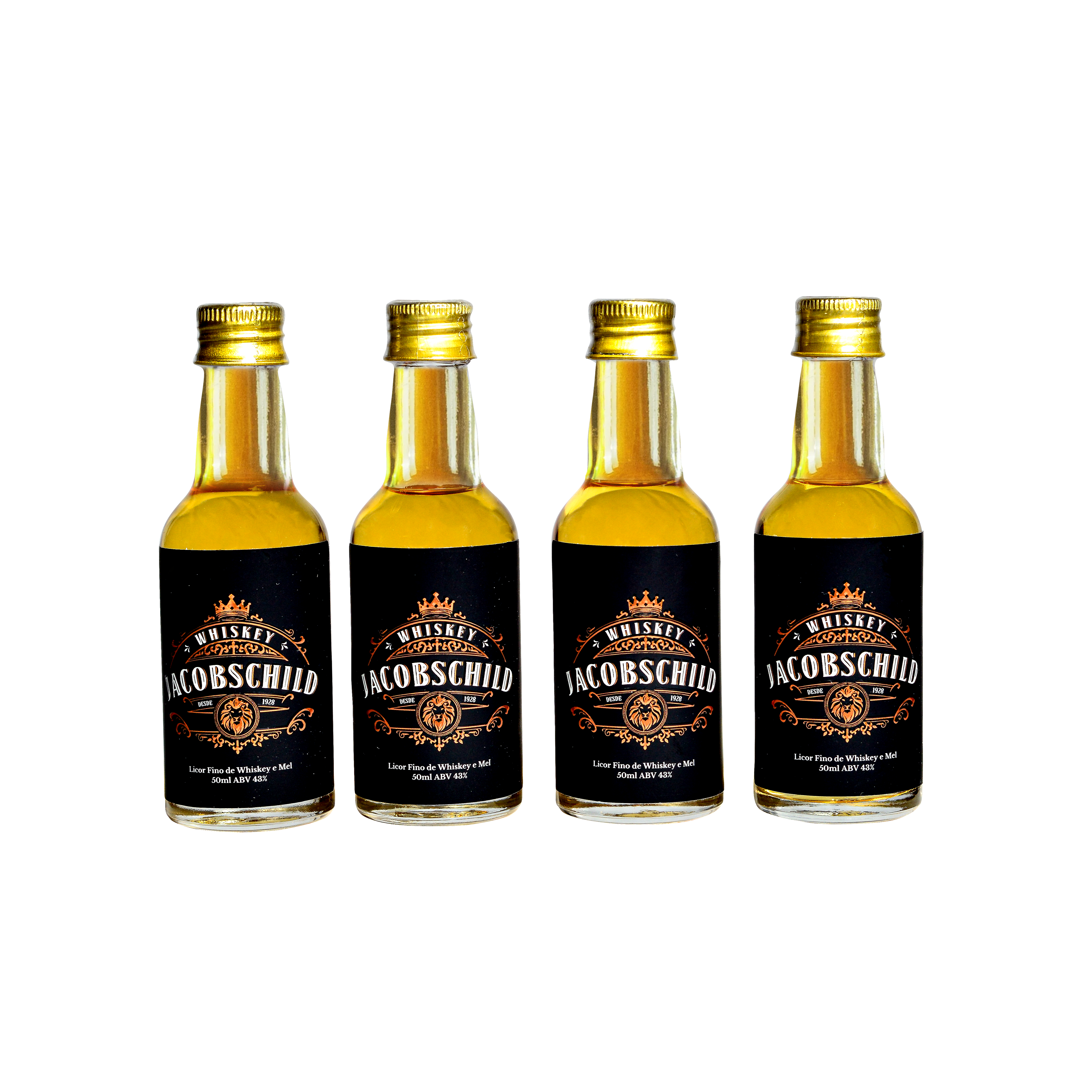 50ml-Whiskey e Mel-Kit (4 Garrafas)