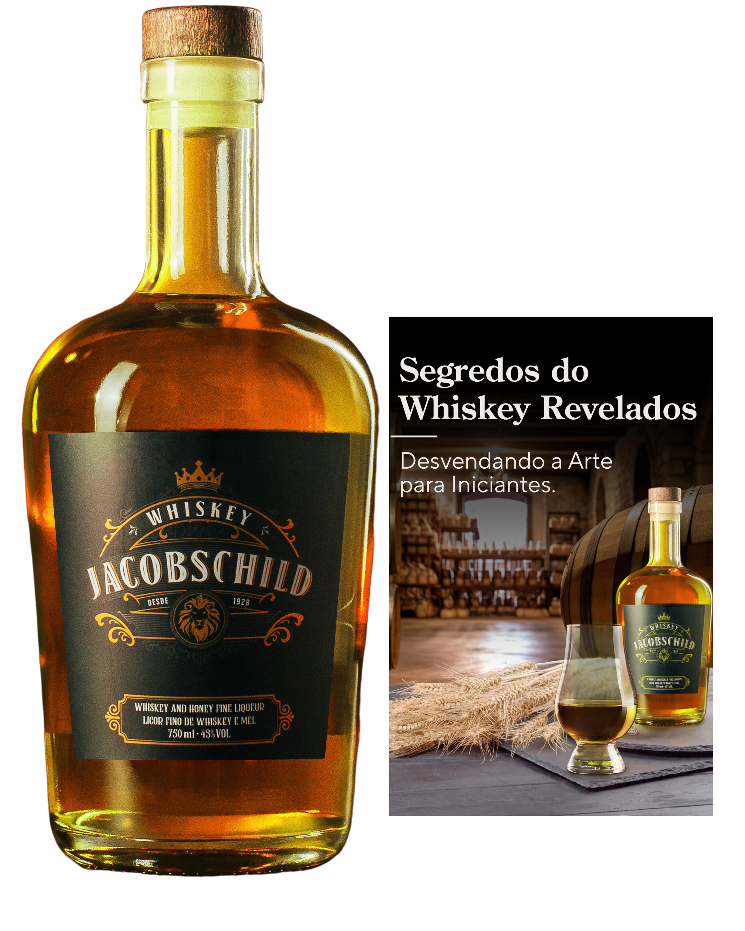 MAIS FAMOSO-KIT-750ml Whiskey Mel + Ebook